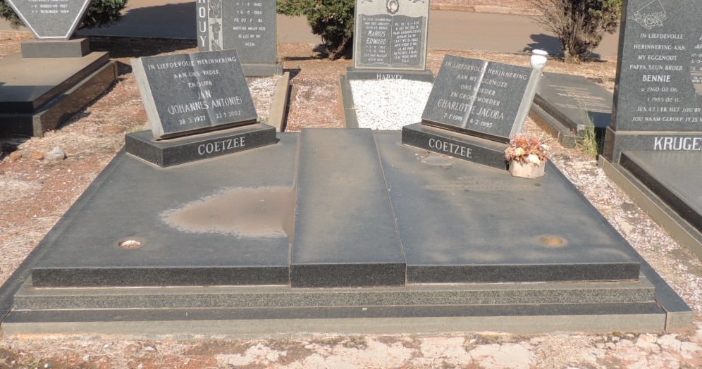 COETZEE Johannes Antonie 1927-2002 &amp; Charlotte Jacoba 1916-1985 #1
