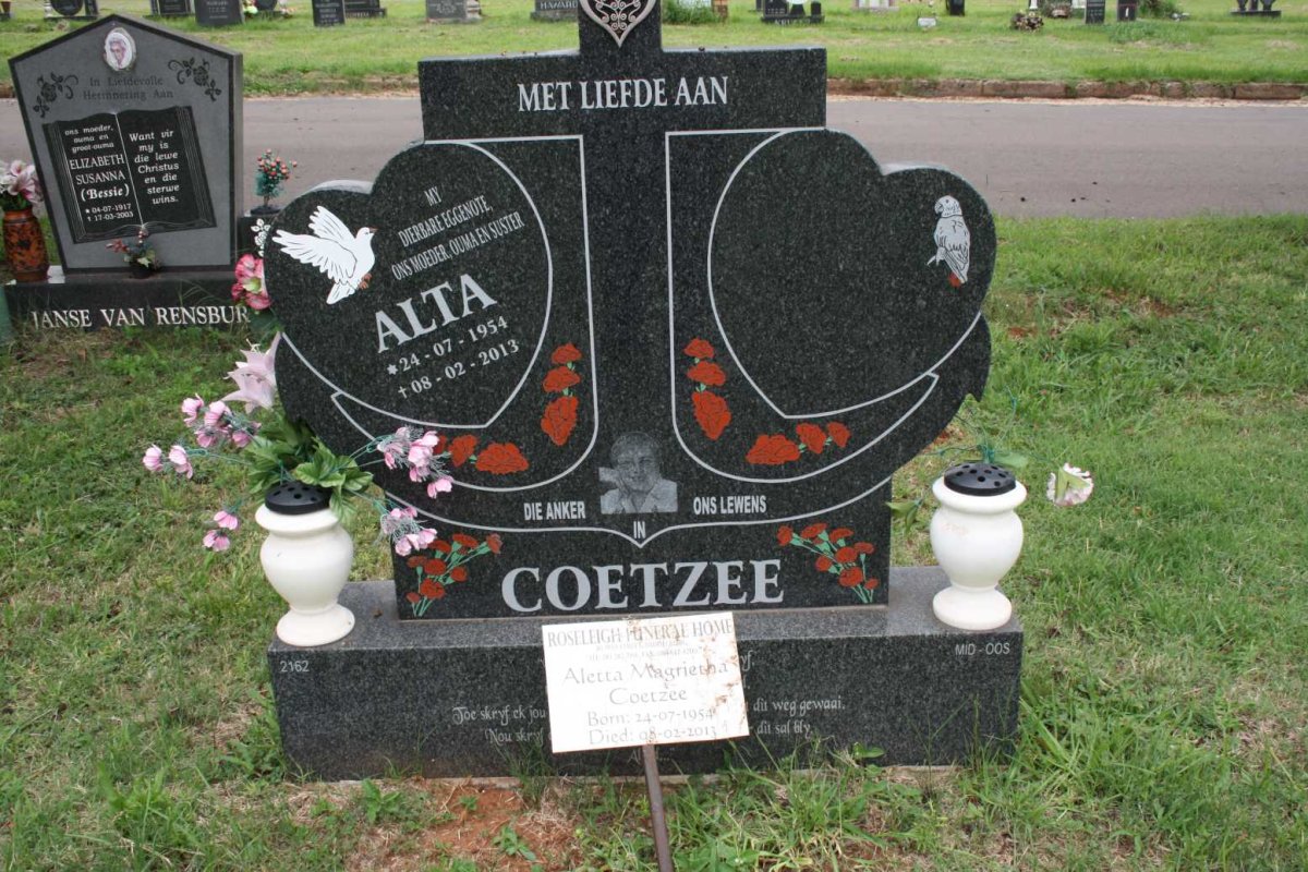 COETZEE Aletta Magrietha 1954-2013 #1