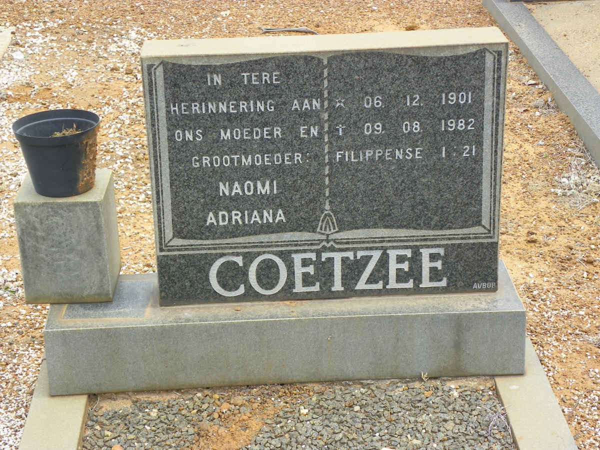 COETZEE Naomi Adriana 1901-1982
