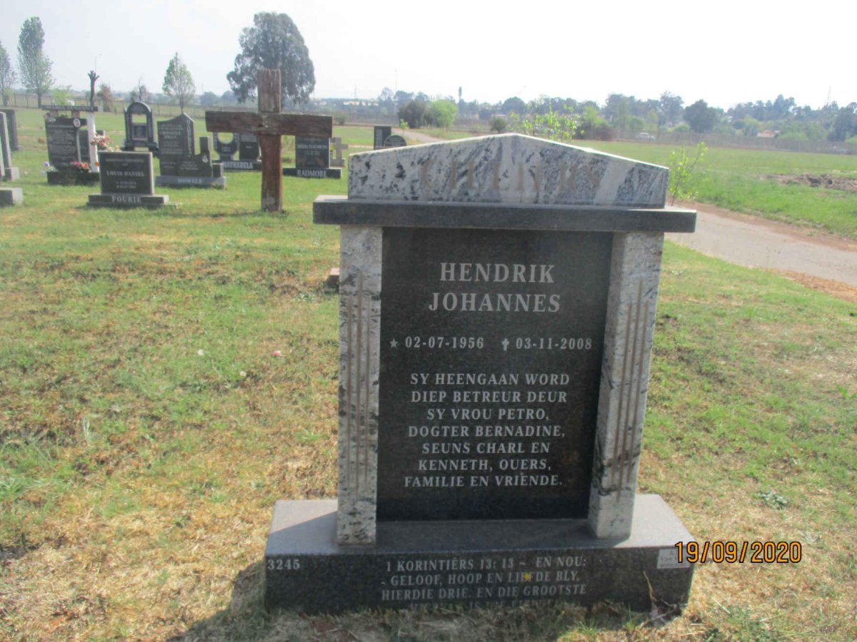 CILLIERS Hendrik Johannes 1956-2008