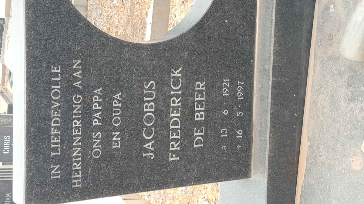COMBRINK Jacobus Frederick De Beer 1921-1997 &amp; Elizabeth Magdalena Magritha 1936-1982 #3