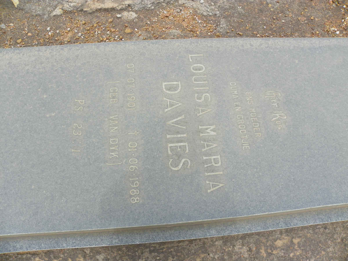 DAVIES Louisa Maria nee VAN DYK 1901-1988