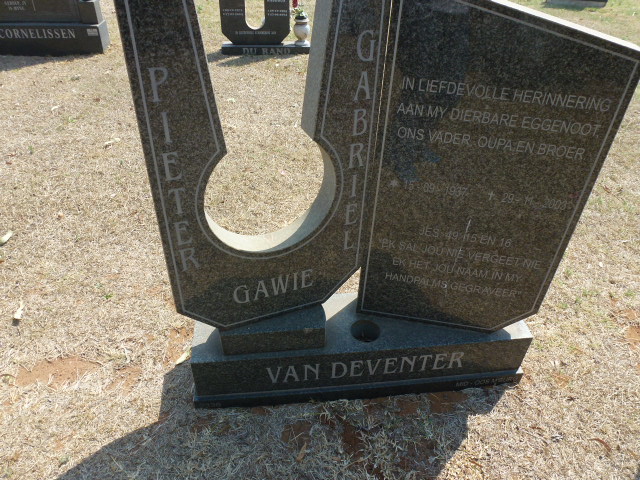 DEVENTER Pieter Gabriel, van 1937-2003