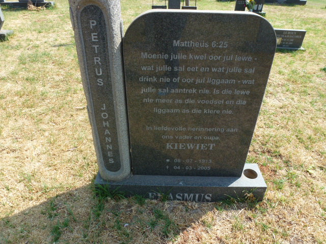 ERASMUS Petrus Johannes 1913-2005