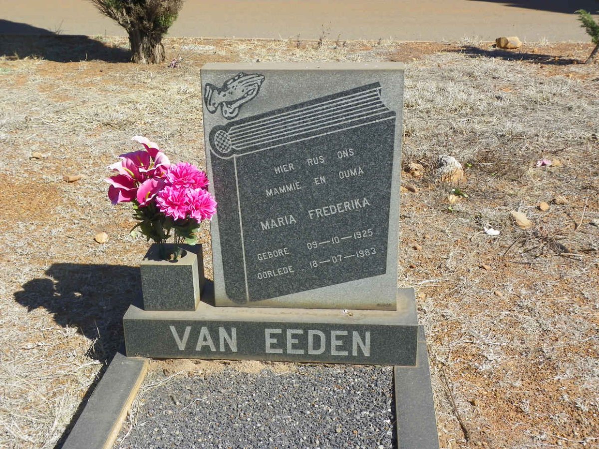 EEDEN Maria Frederika, van 1925-1983