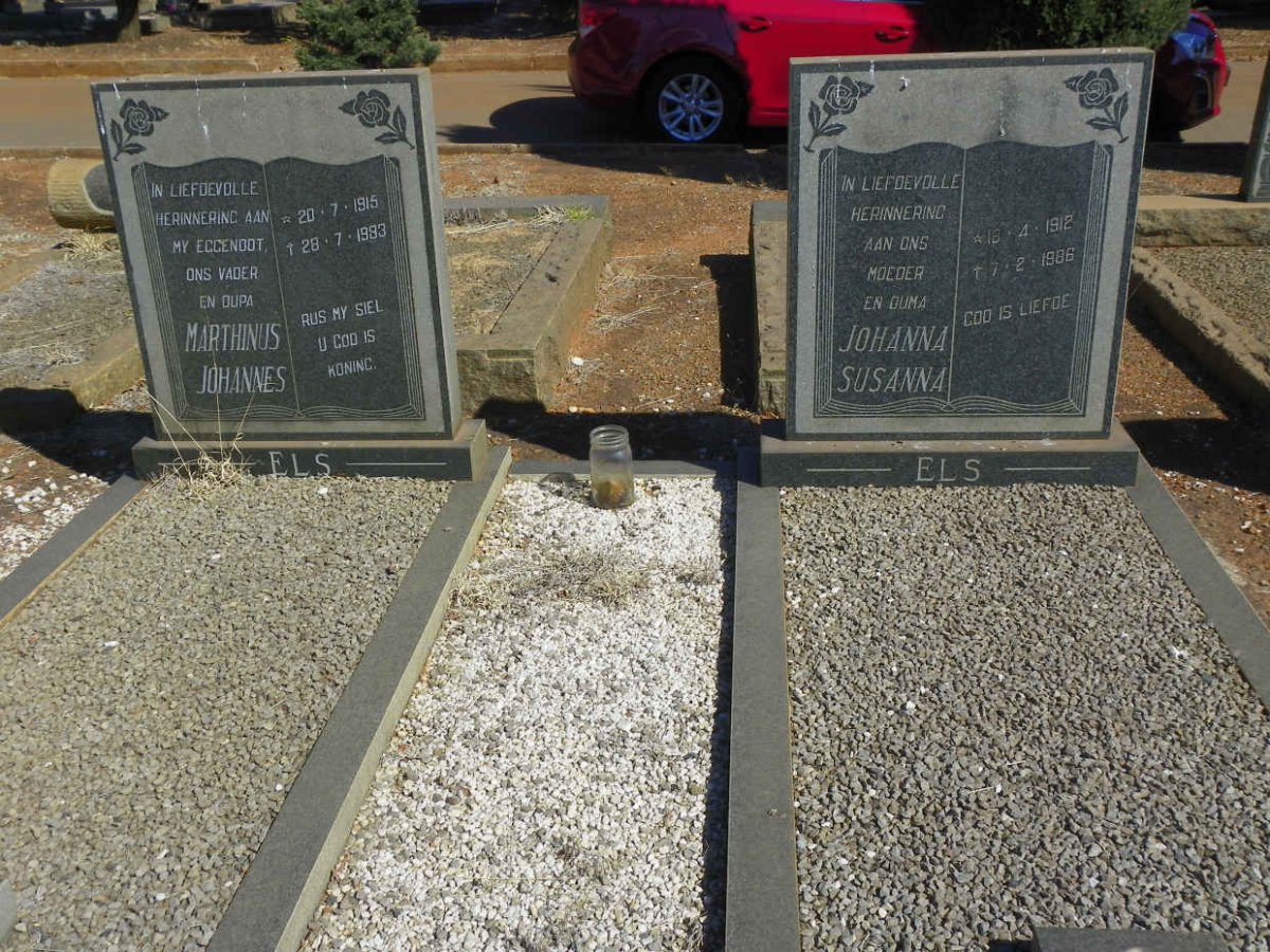 ELS Marthinus Johannes 1915-1983 &amp; Johanna Susanna 1912-1986