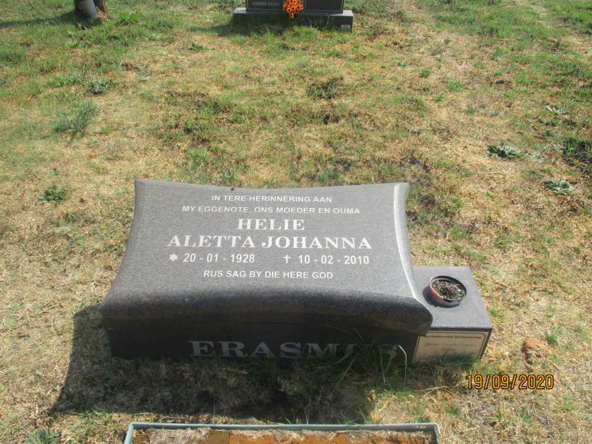 ERASMUS Helie Aletta Johanna 1928-2010