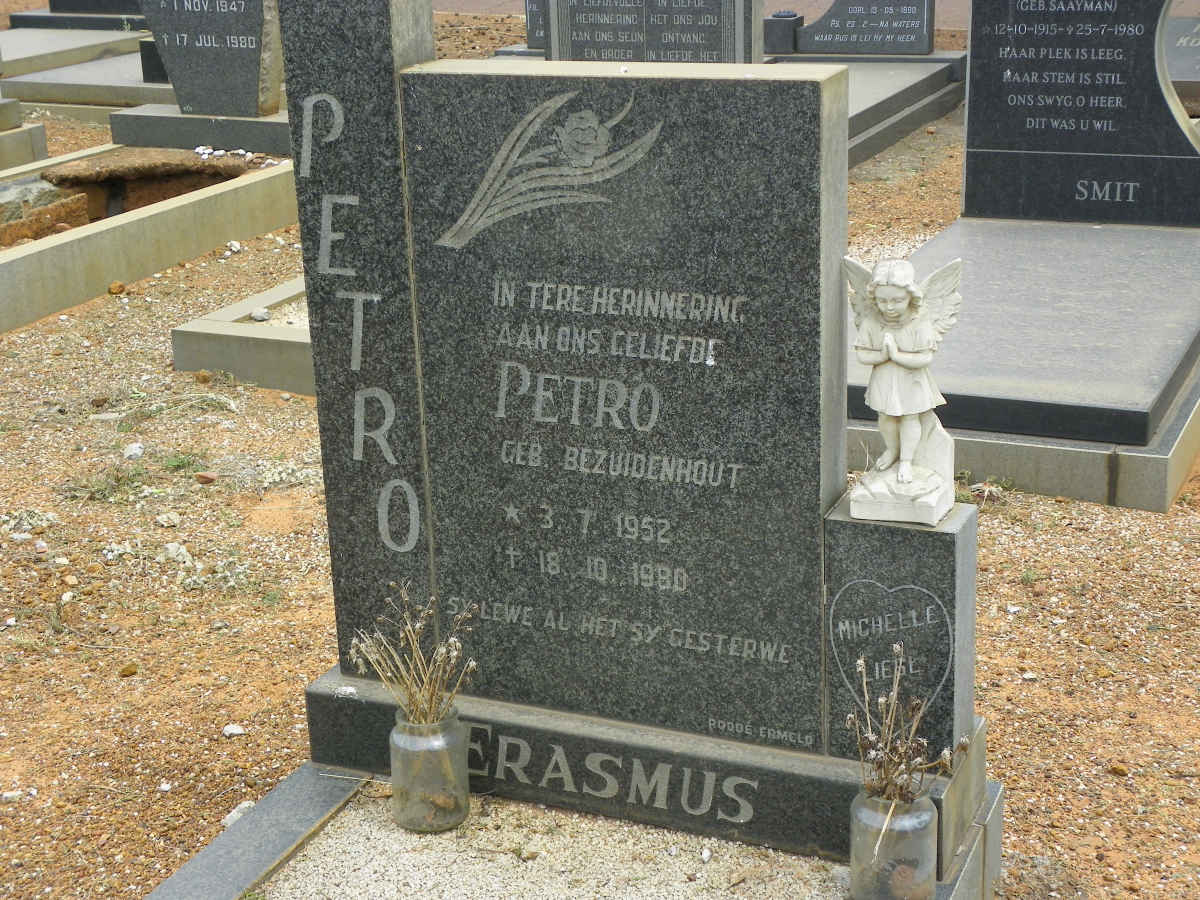 ERASMUS Petro nee BEZUIDENHOUT 1952-1980