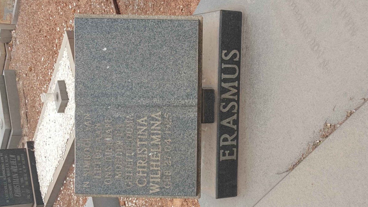 ERASMUS Ferdinand Petrus 1921–1989 & Christina Wilhelmina 1925– #2
