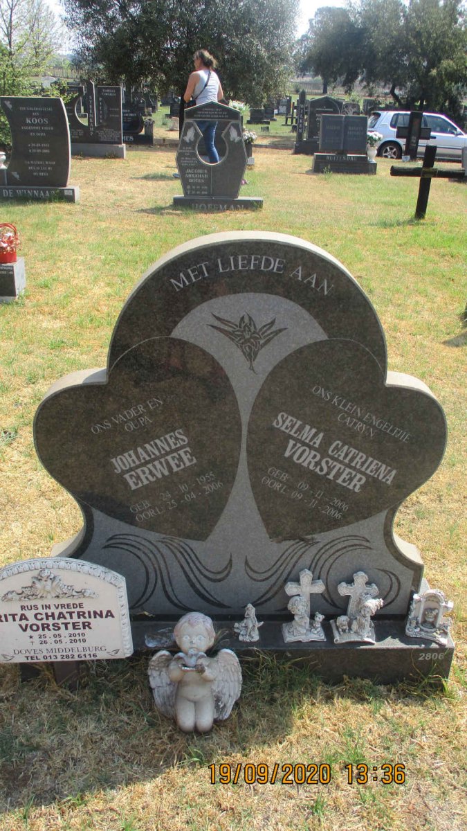 ERWEE Johannes 1955–2006 :: VORSTER Selma Catriena 2006–2006 :: VORSTER Rita Chatrina 2010–2010 #1