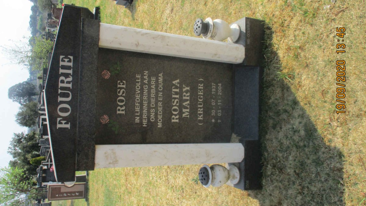 FOURIE Rosita Mary nee KRUGER 1937-2004