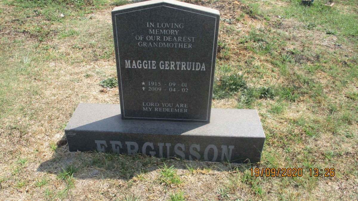 FERGUSSON Maggie Gertruida 1915-2009