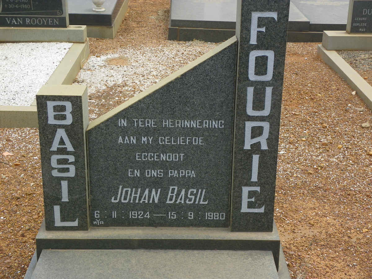 FOURIE Johan Basil 1924-1980
