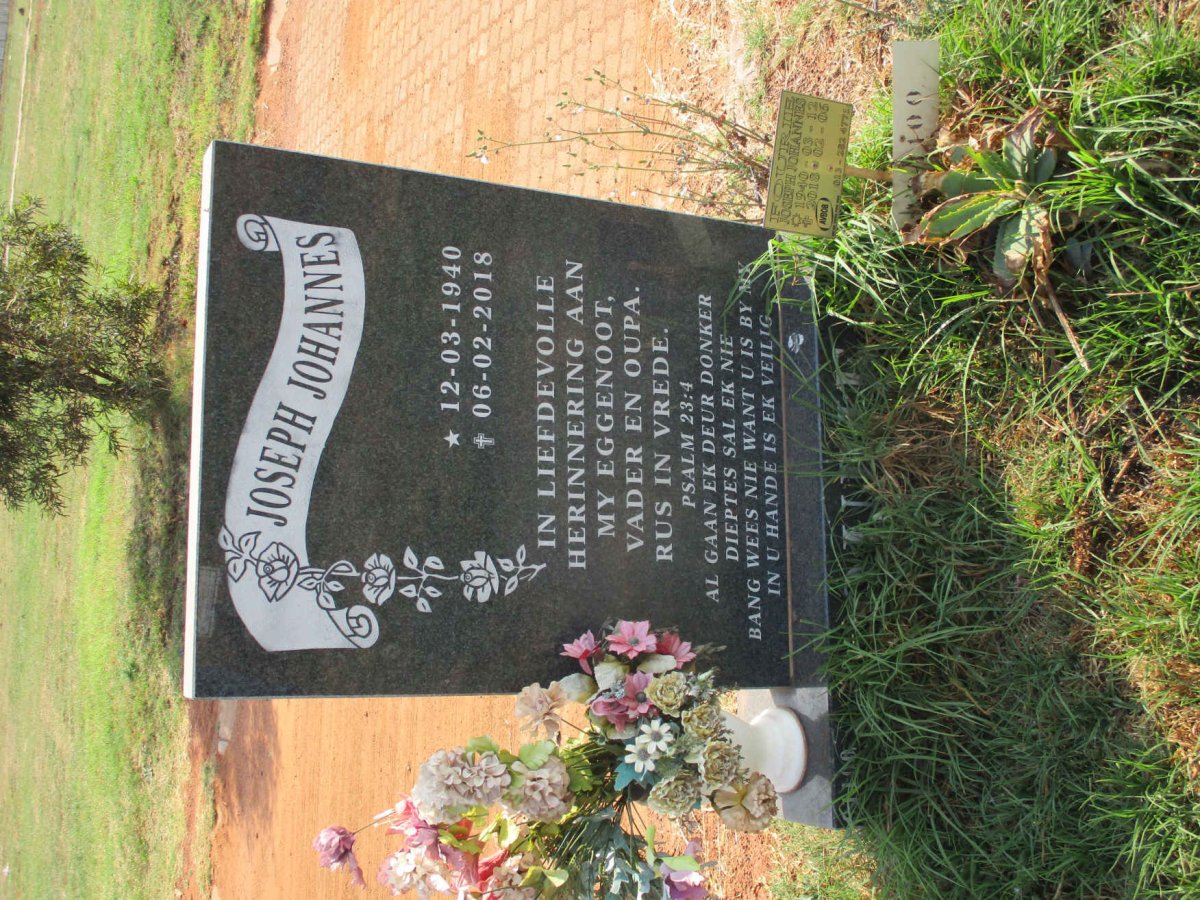 FOURIE Joseph Johannes 1940-2018