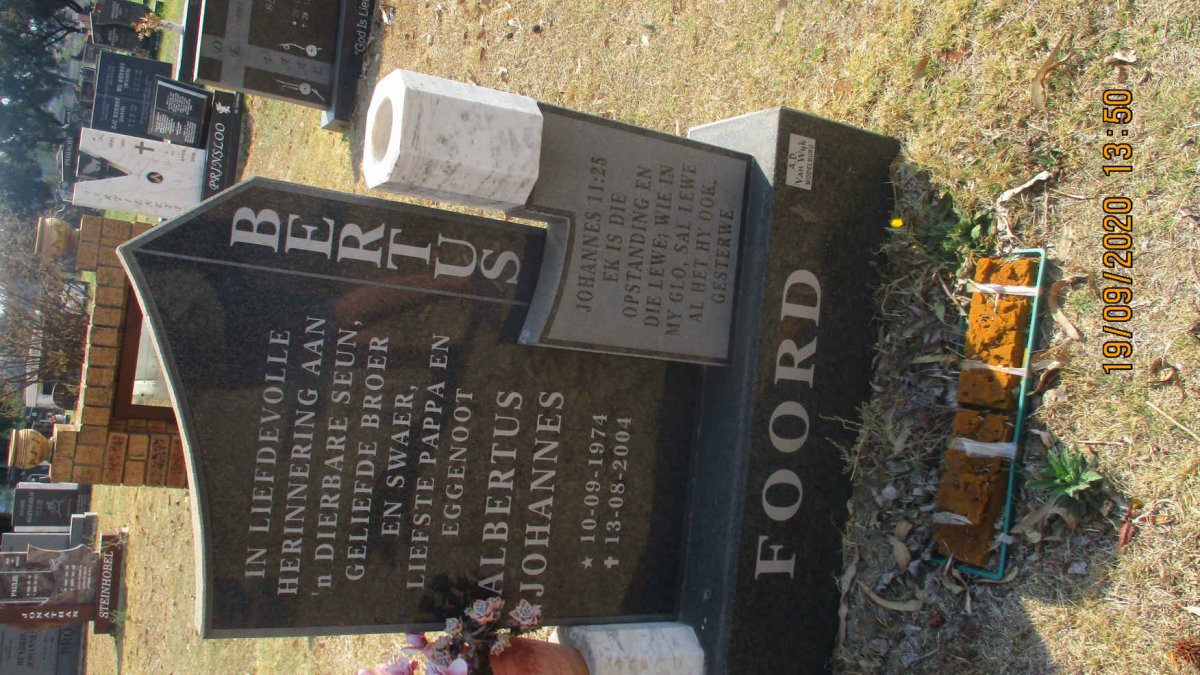 FOORD Albertus Johannes 1974-2004