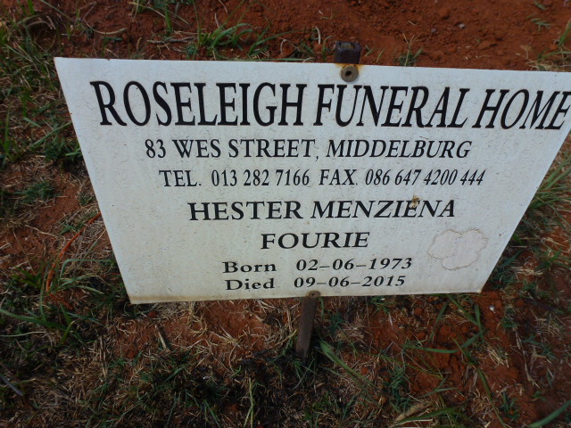 FOURIE Hester Menziena 1973-2015