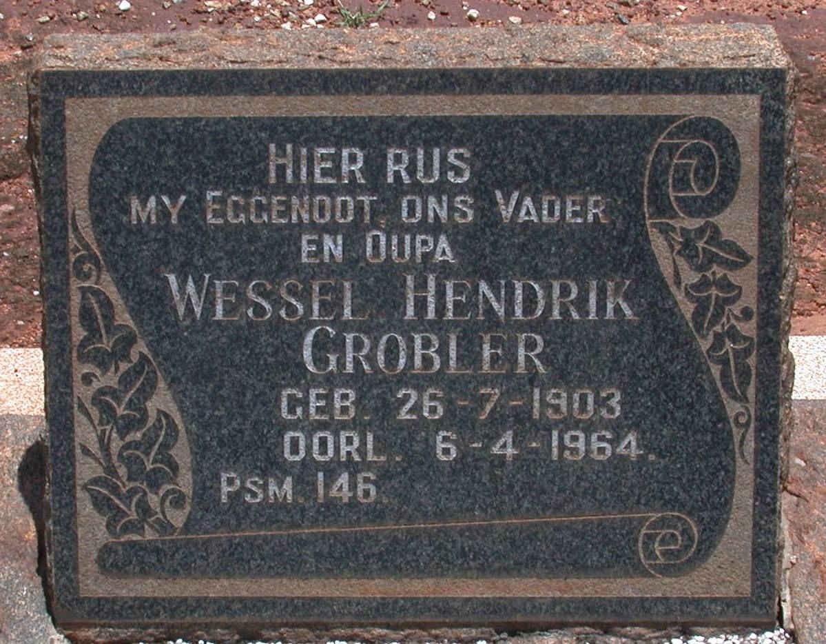 GROBLER Wessel Hendrik 1903-1964
