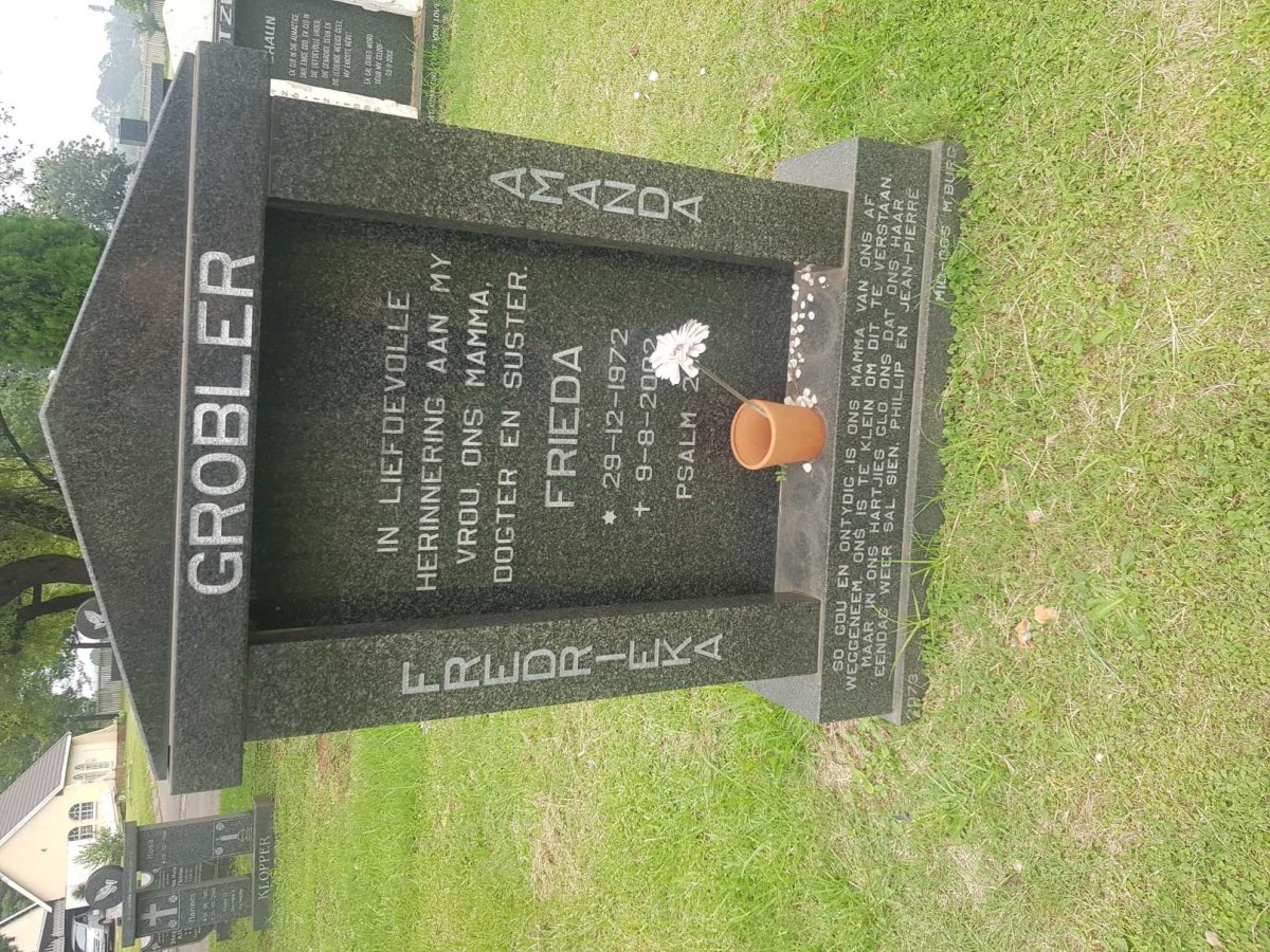 GROBLER Fredrieka Amanda 1972-2002