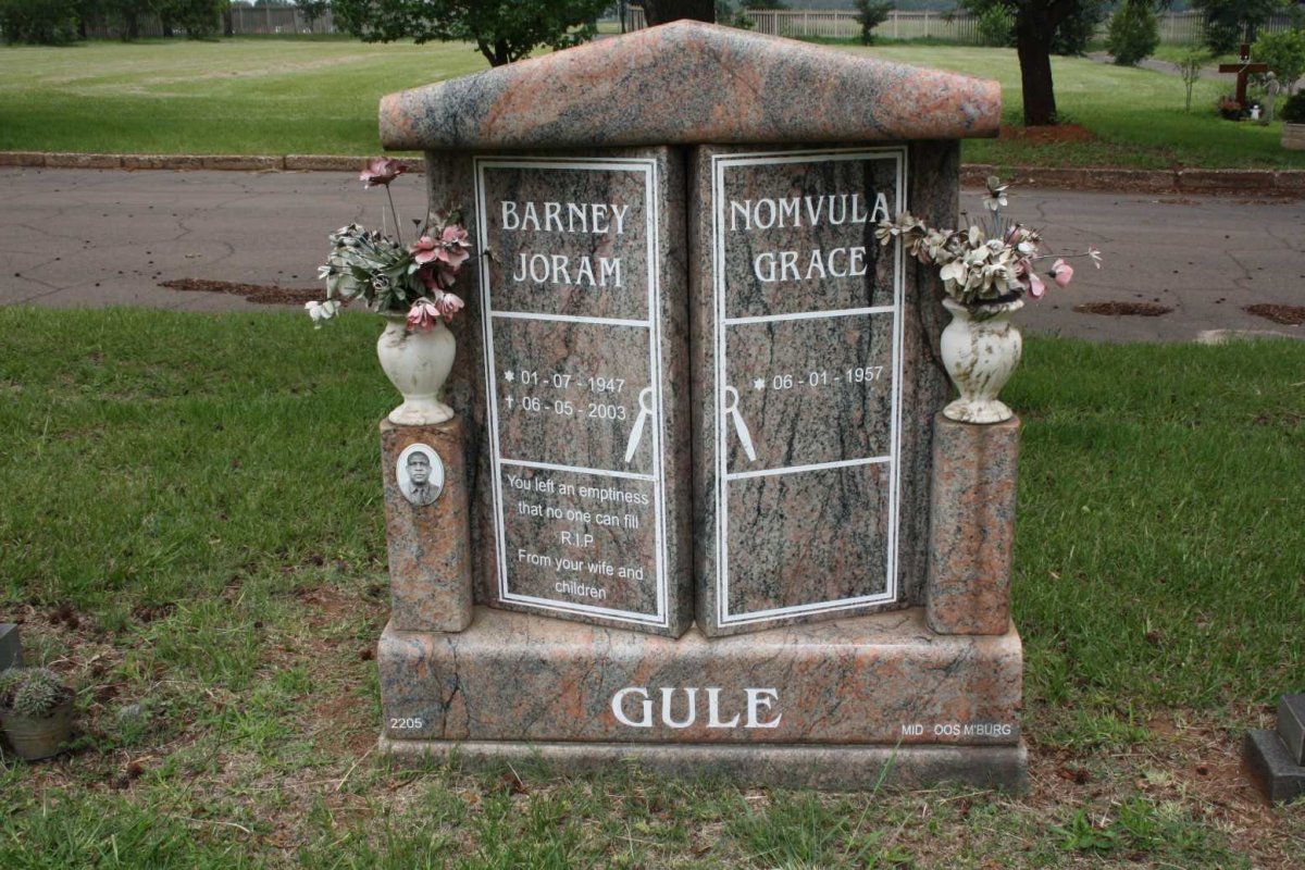 GULE Barney Joram 1947-2003 &amp; Nomvula Grace 1957-