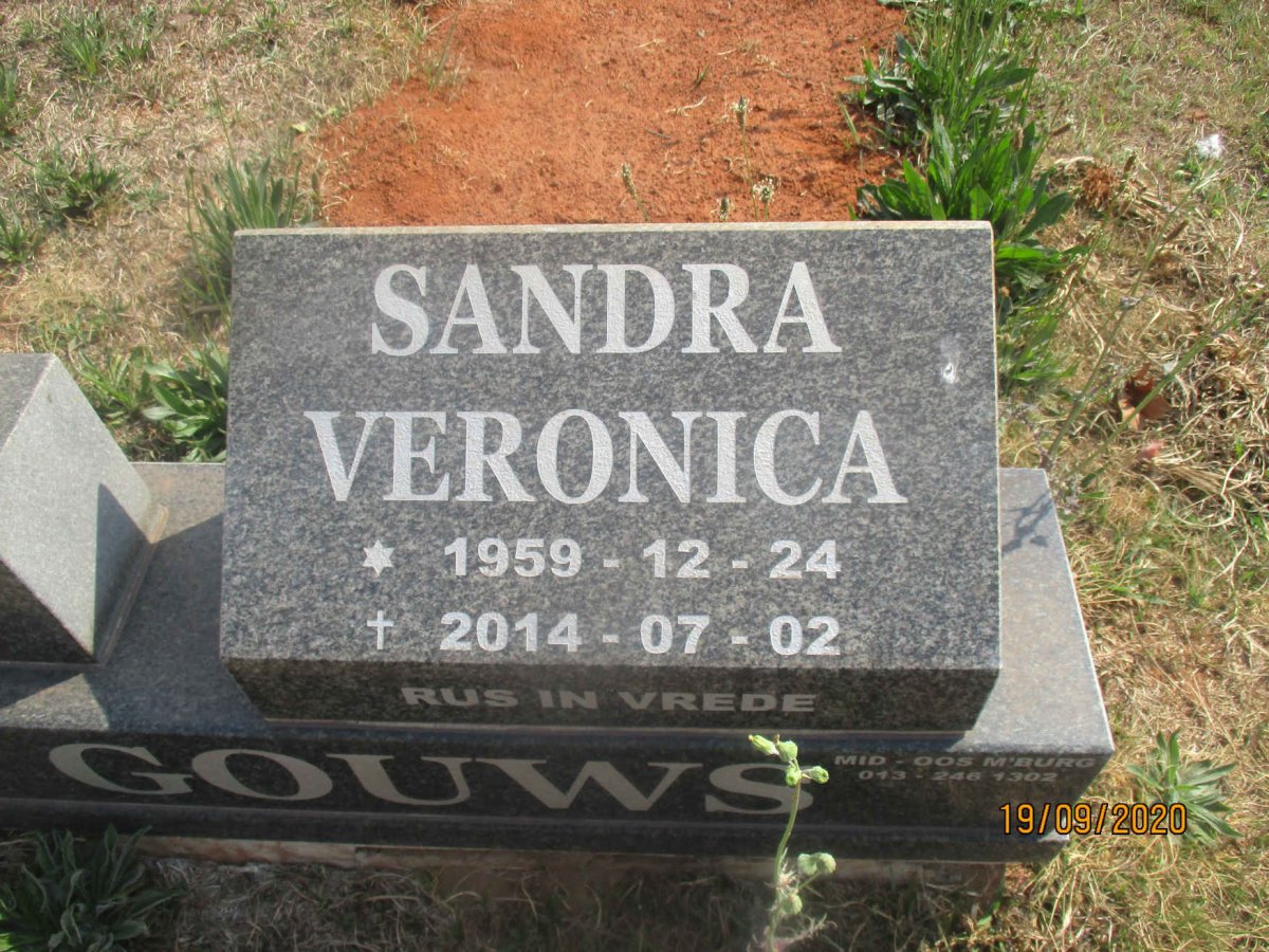 GOUWS Sandra Veronica 1959-2014