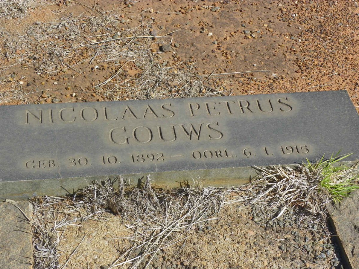 GOUWS Nicolaas Petrus 1892-1915