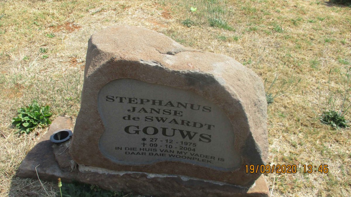 GOUWS Stephanus Janse De Swardt 1975-2004
