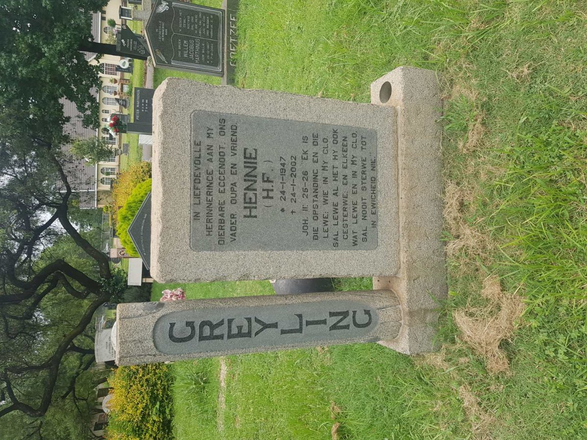 GREYLING H.F. 1947-2002