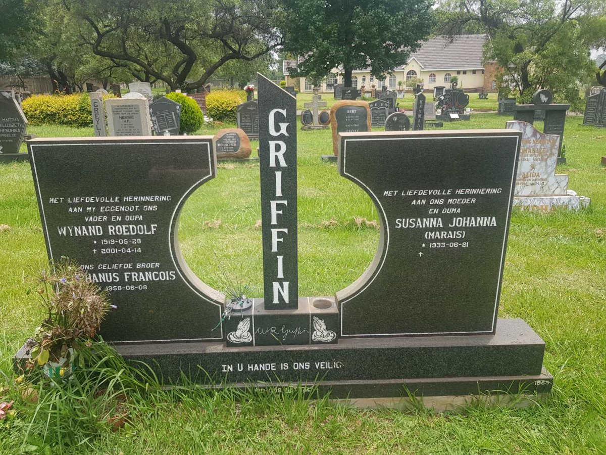 GRIFFIN Wynand Roedolf 1919-2001 &amp; Susanna Johanna MARAIS 1933- :: GRIFFIN Stephanus Francois 1958-