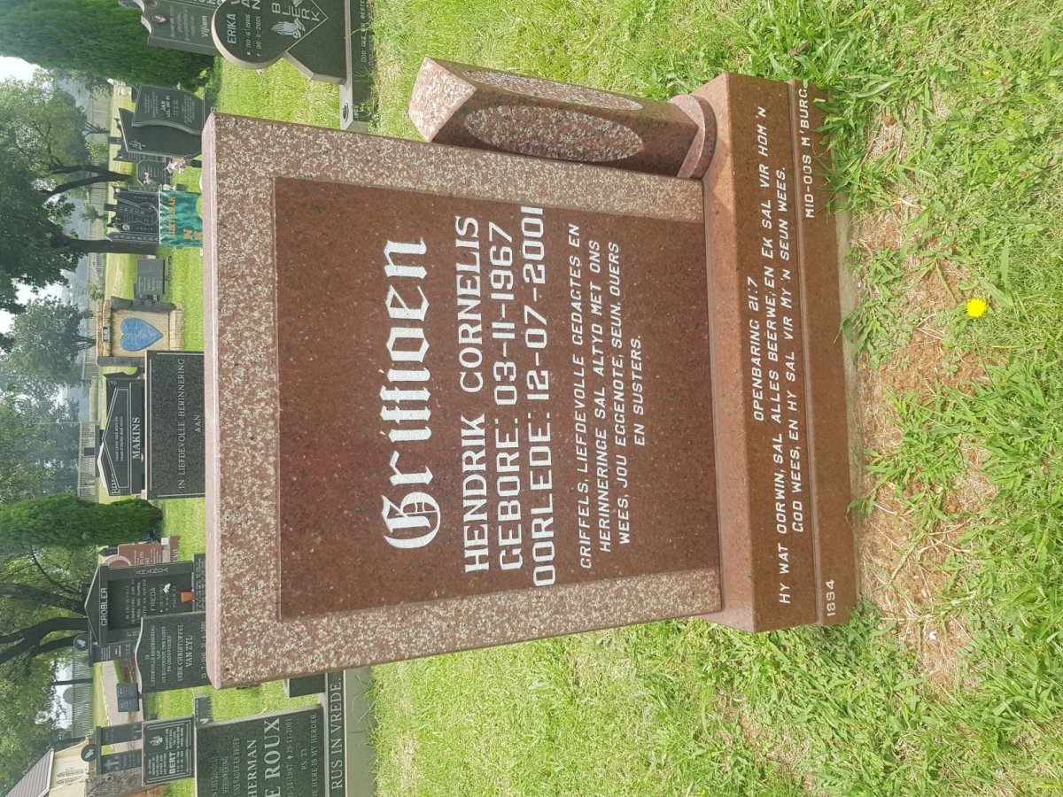 GRIFFIOEN Hendrik Cornelis 1967-2001