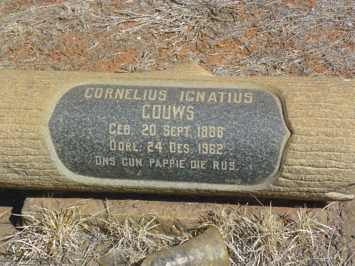 GOUWS Cornelius Ignatius 1868-1962