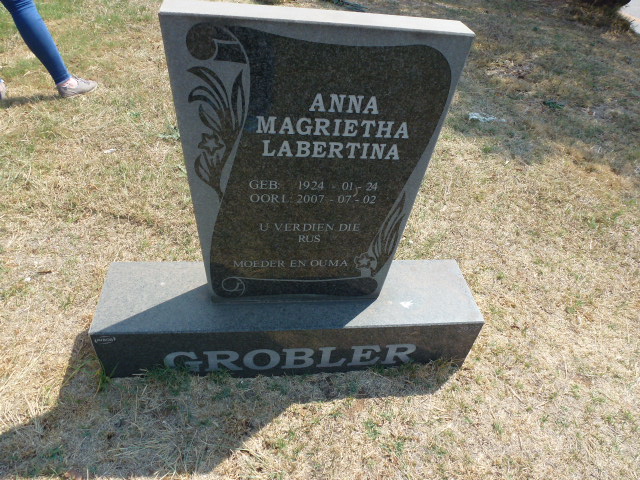 GROBLER Anna Magrietha Labertina 1924-2007