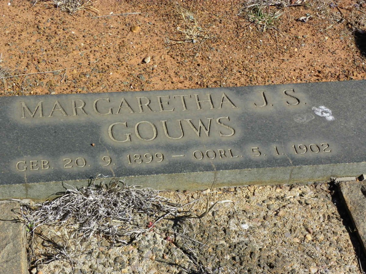 GOUWS Margeretha J. S. 1899-1902
