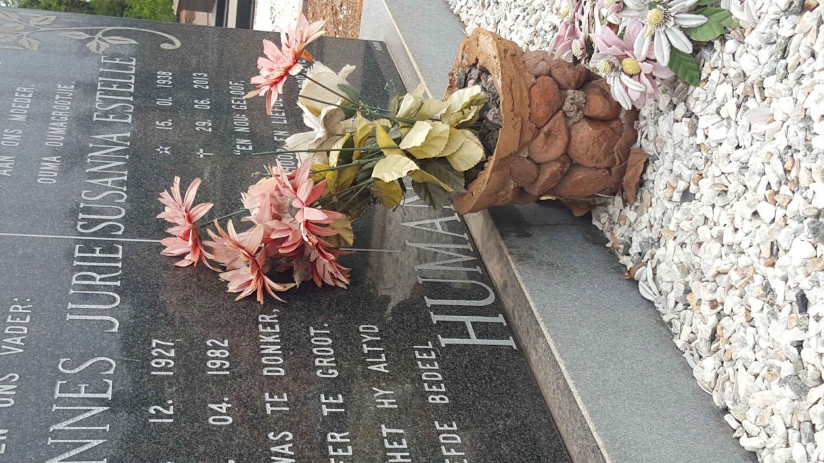 HUMAN Johannes Jurie 1927-1982 &amp; Susanna Estelle 1938-2013 #2