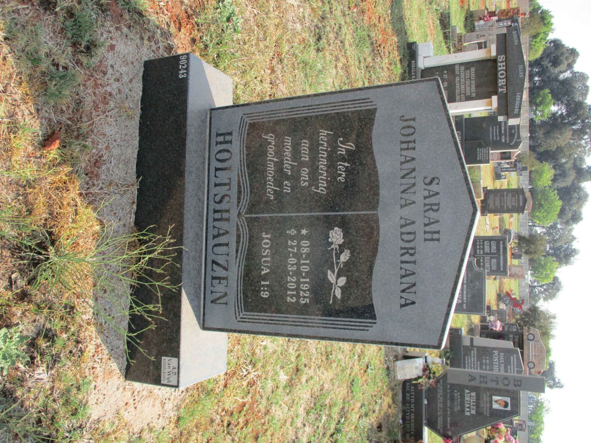HOLTSHAUZEN Sarah Johanna Adriana 1925-2012