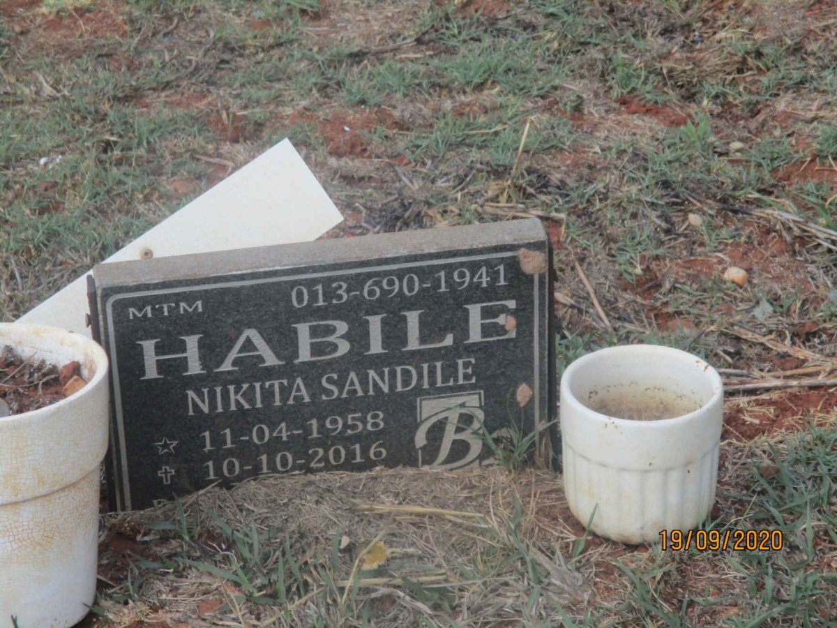 HABILE Nikita Sandile 1958-2016