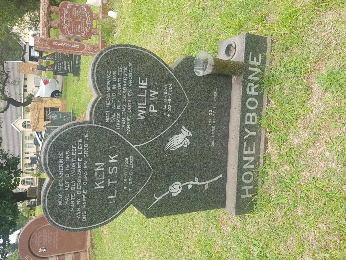 HONEYBORNE L.T.S.K. 1929-2002 &amp; P.W. 1928-2004