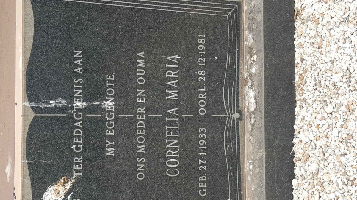 HOUGH Lourens Marthinus 1932–2007 &amp; Cornelia Maria 1933–1981 #3