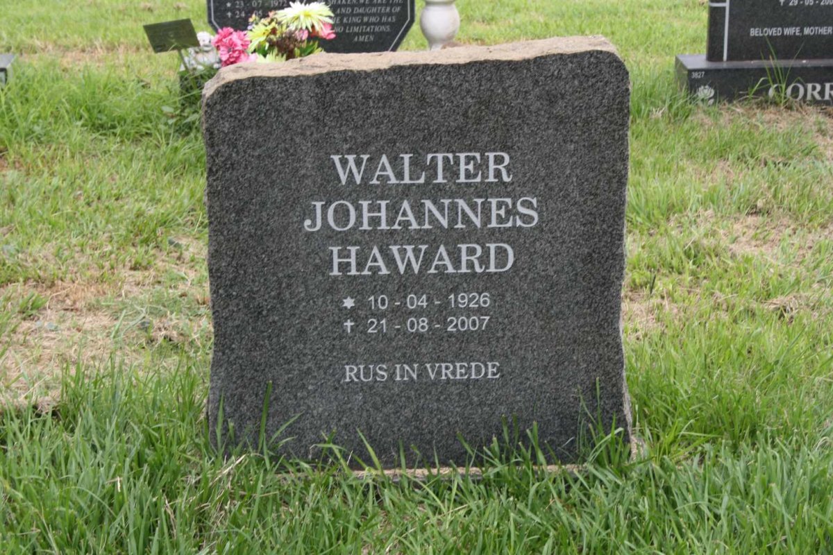 HAWARD Walter Johannes 1926-2007