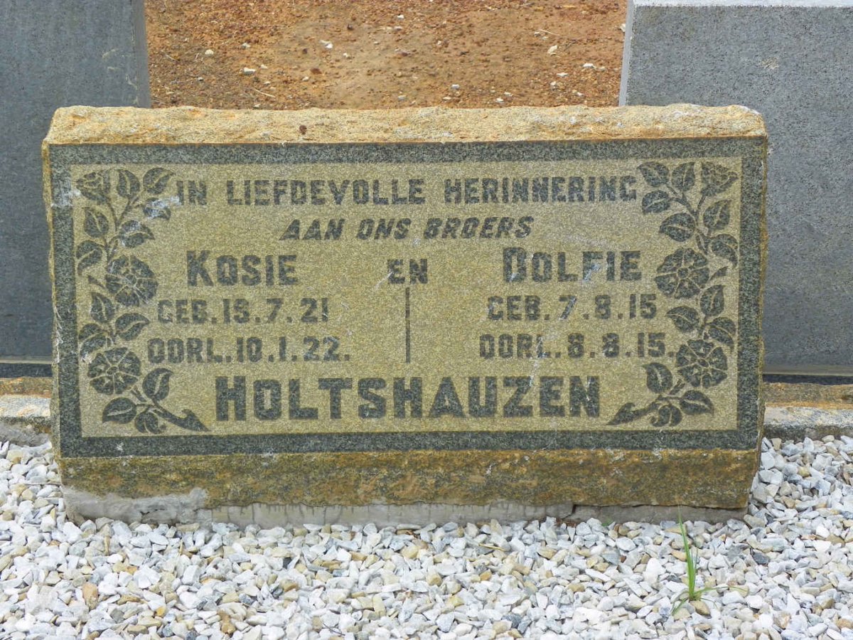 HOLTSHAUZEN Dolfie 1915–1915 :: HOLTSHAUZEN Kosie 1921–1922 #1 (front)
