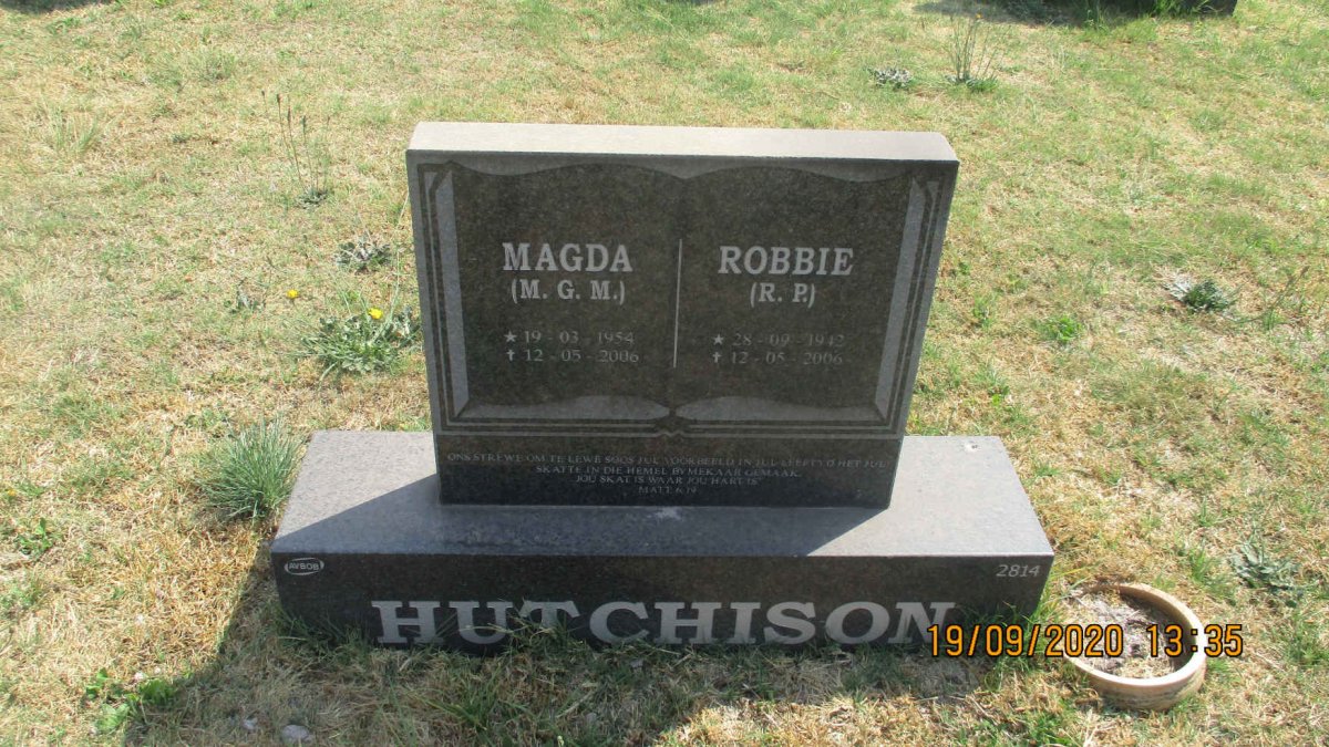 HUTCHISON R.P. 1942-2006 &amp; M.G.M. 1954-2006