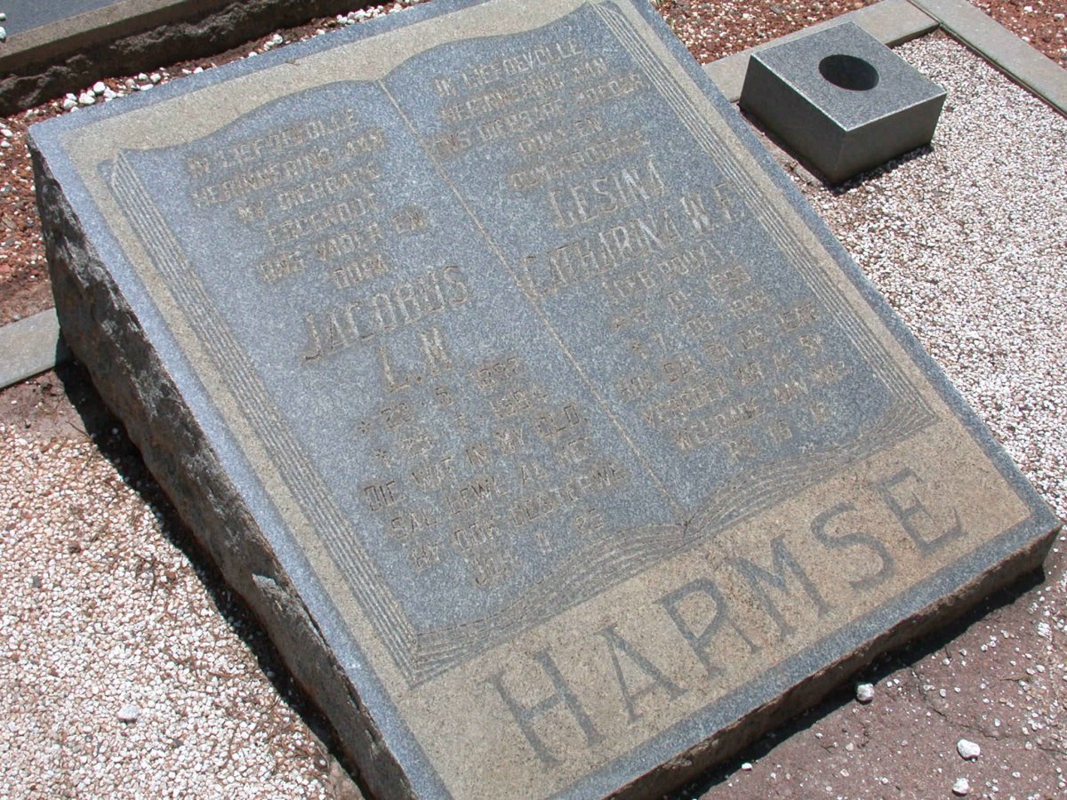 HARMSE Jacobus L.M. 1892-1964 &amp; Gesina Catharina W.E. ROUX 1893-1966