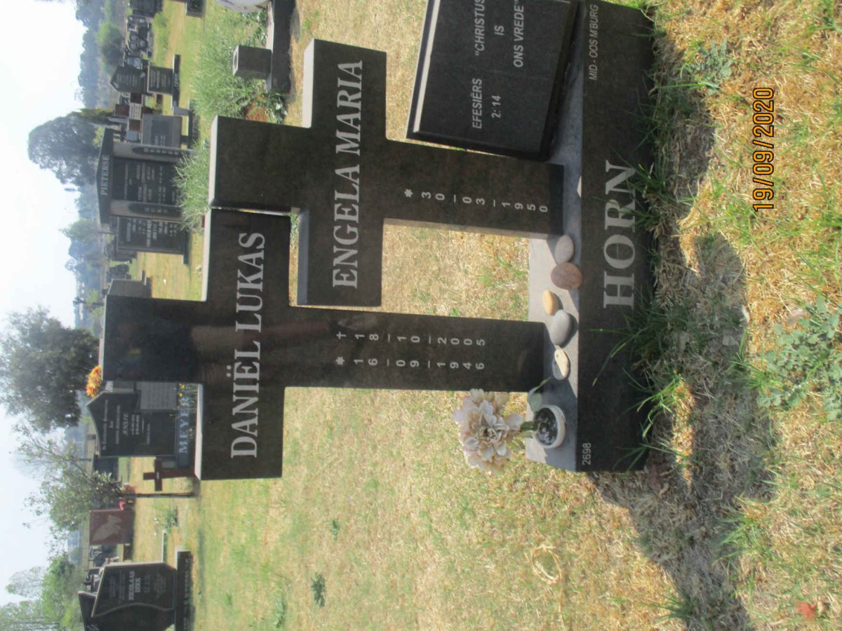 HORN Daniel Lukas 1946-2005 &amp; Engela Maria 1950-