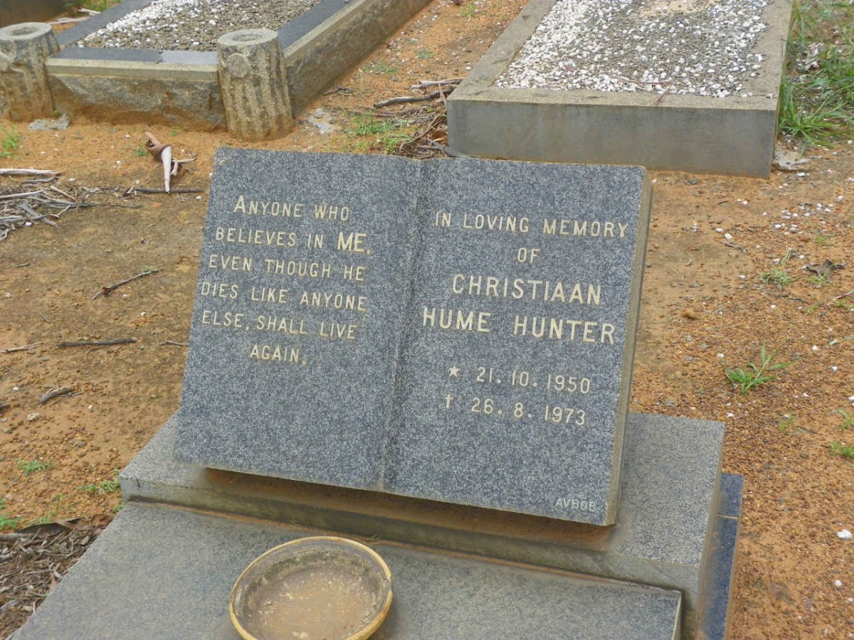 HUNTER Christiaan Hume 1950-1973