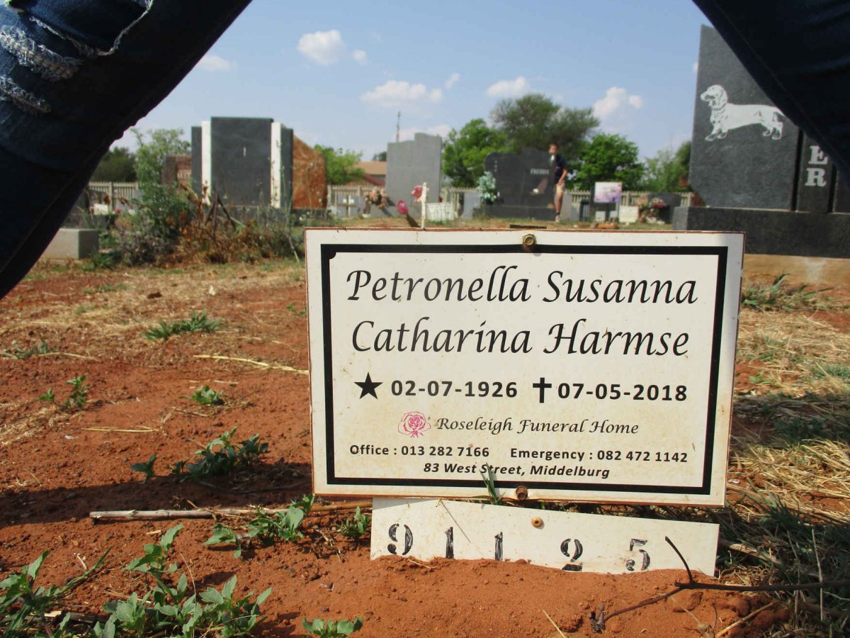 HARMSE Petronella Susanna Catharina 1926-2018