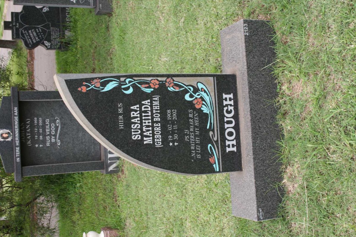 HOUGH Susara Matilda nee BOTHMA 1908-2002