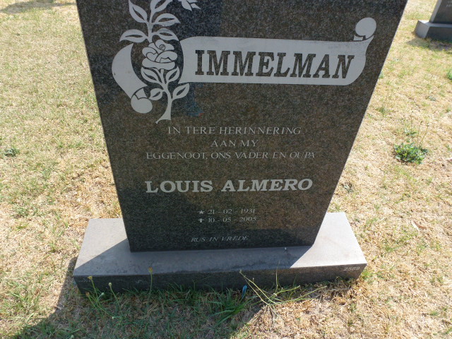 IMMELMAN Louis Almero 1931-2005
