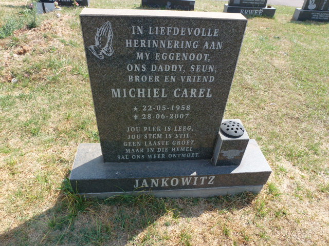 JANKOWITZ Michiel Carel 1958-2007