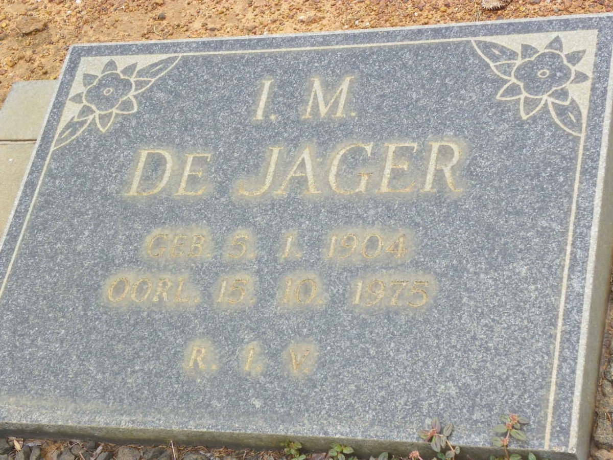 JAGER I.M., de 1904-1975