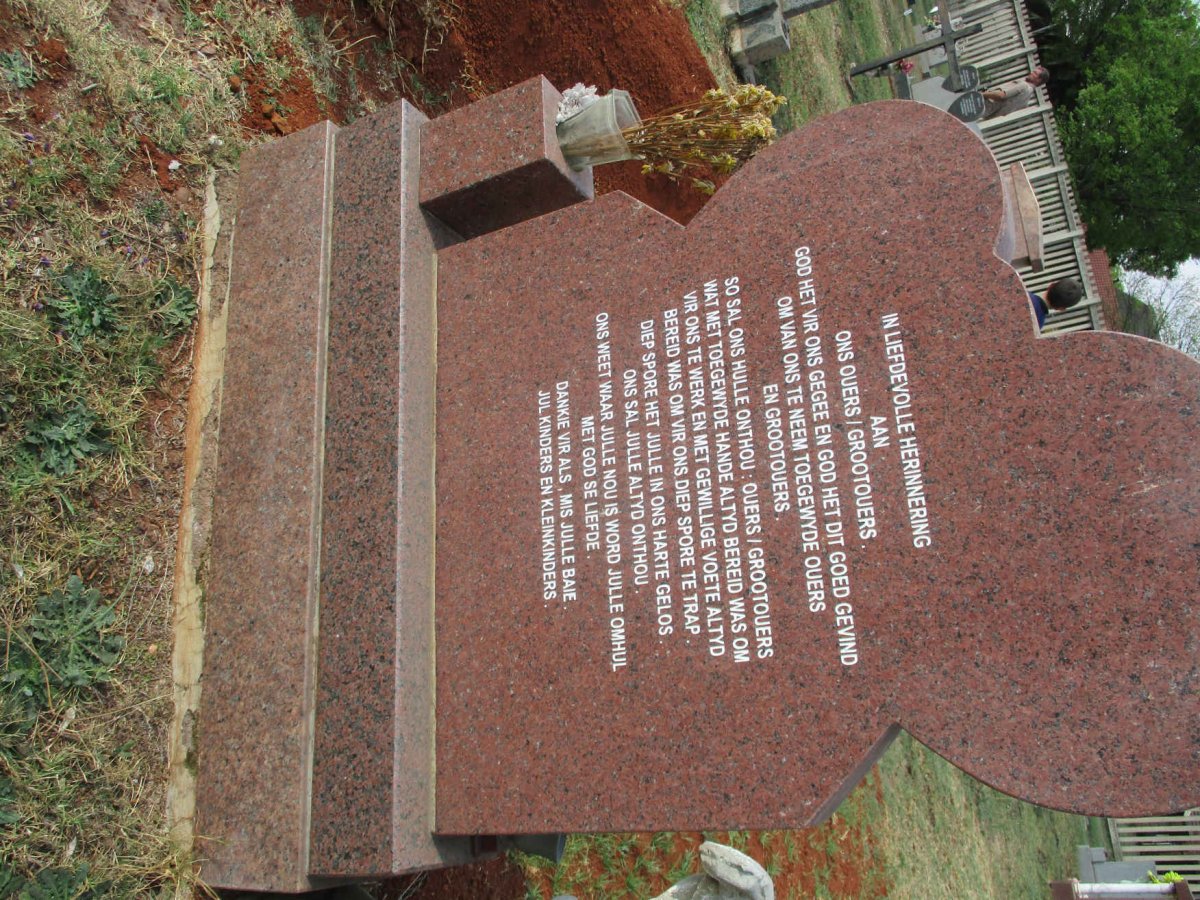 JOHNSTONE Andries Johannes 1945-2011 &amp; Cecilia Maria 1956- #2 (agterkant)