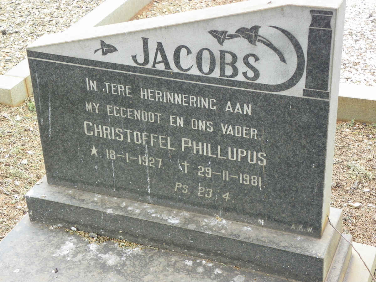 JACOBS Christoffel Phillupus 1927-1981